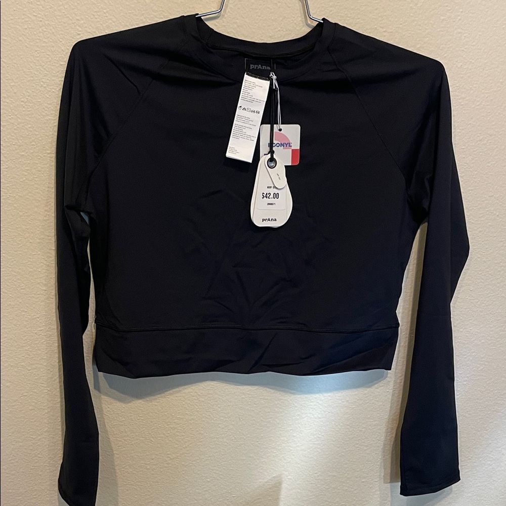 XL Prana Women's Black Long Sleeve Top